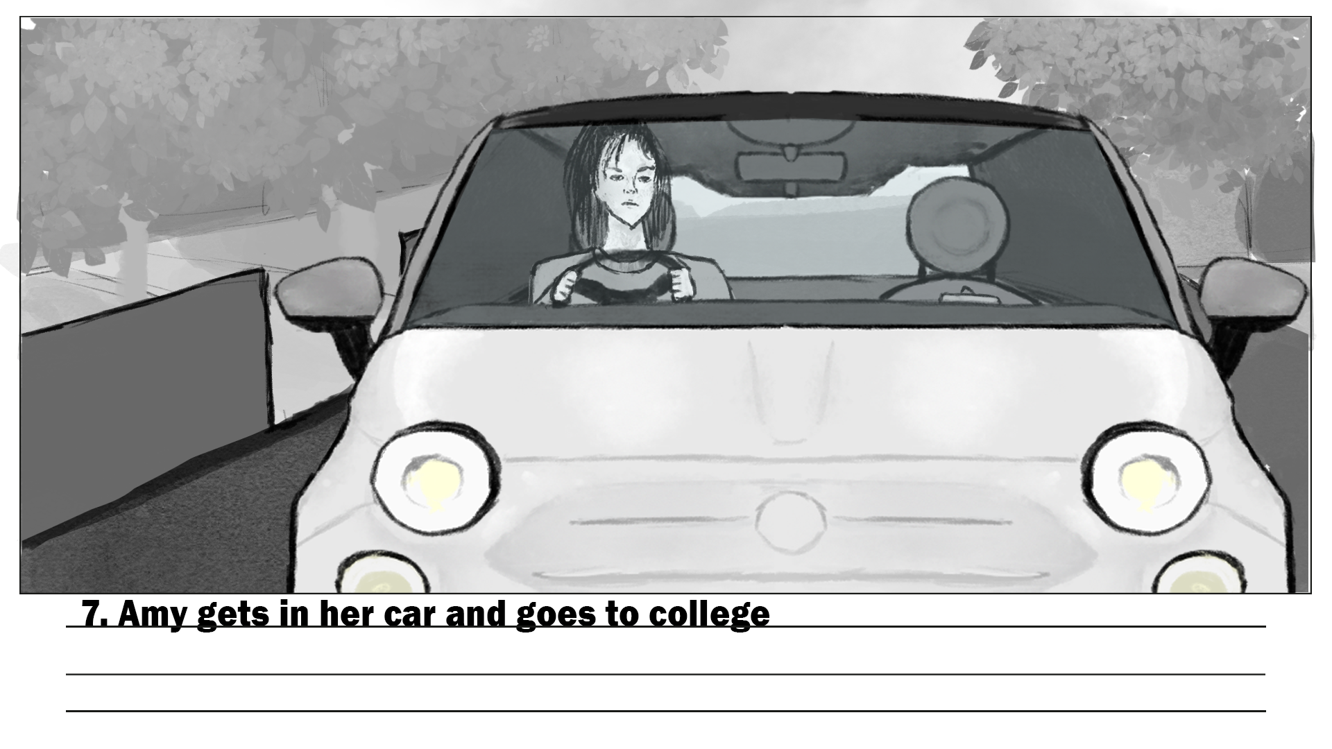 7th panel of the storyboard